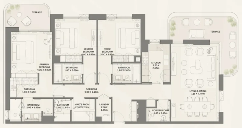 3.0 bedrooms apartments - Bay Grove Residences Phase 4