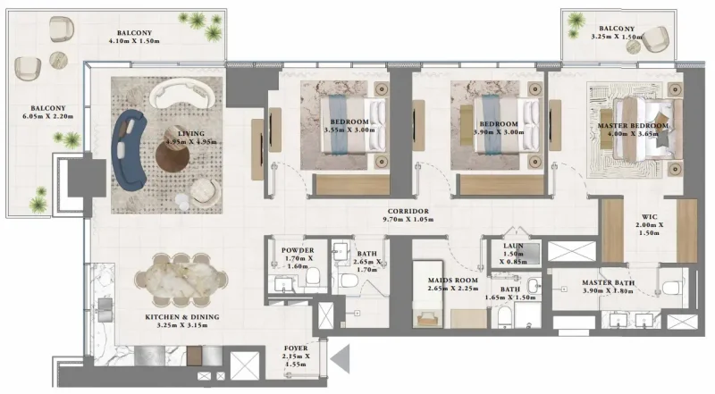 3.0 bedrooms apartments - Albero