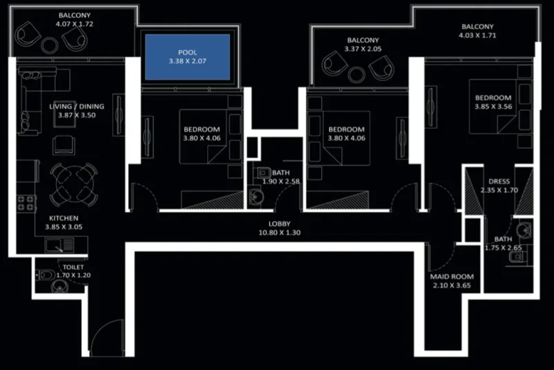 3.0 bedrooms apartments - Elitz 2