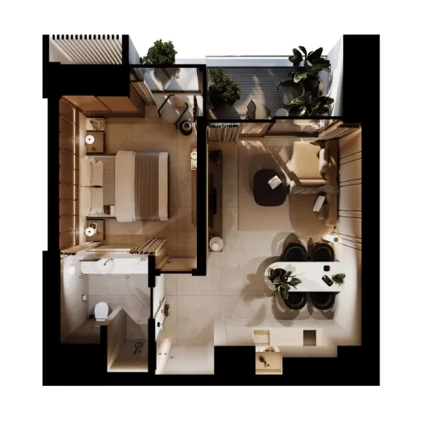 1.0 bedroom apartments - PGD Aparthotel