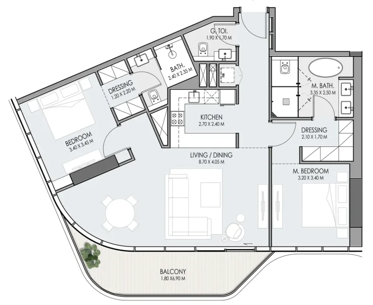 2.0 bedrooms apartments - Do Hotels and Residences