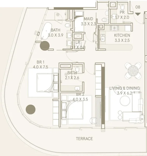 2.0 bedrooms apartments - Saas Hills