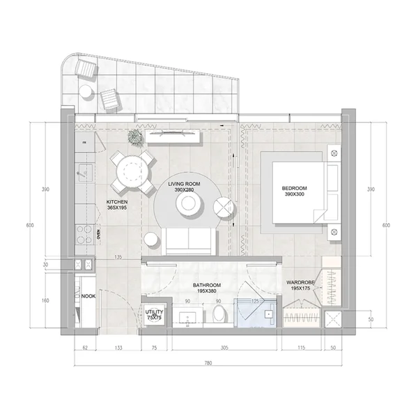 1 bedroom Apartments -  Solera Downtown Mina