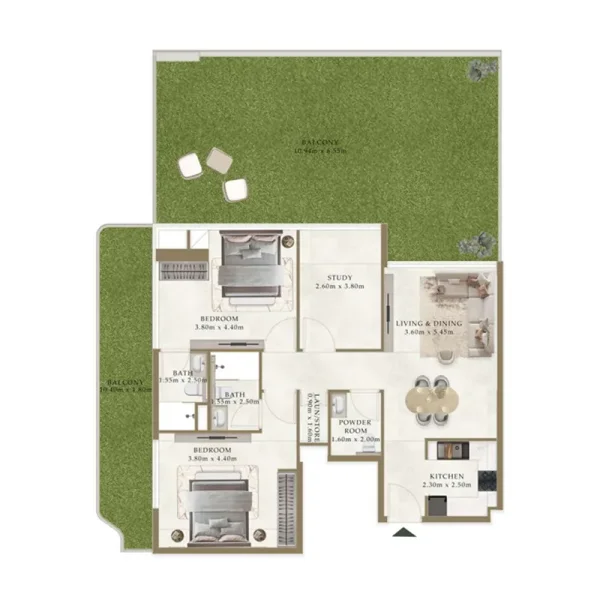 2.5 bedrooms apartments - Ryze Residences by AUM Development