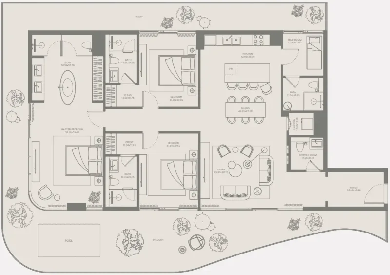 3.0 bedrooms apartments - Bond Enclave