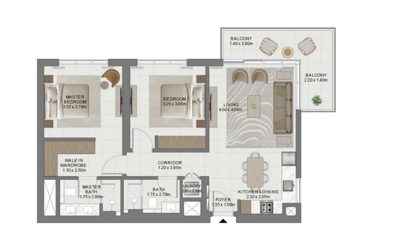 2.0 bedrooms apartments - Golf Hills 2