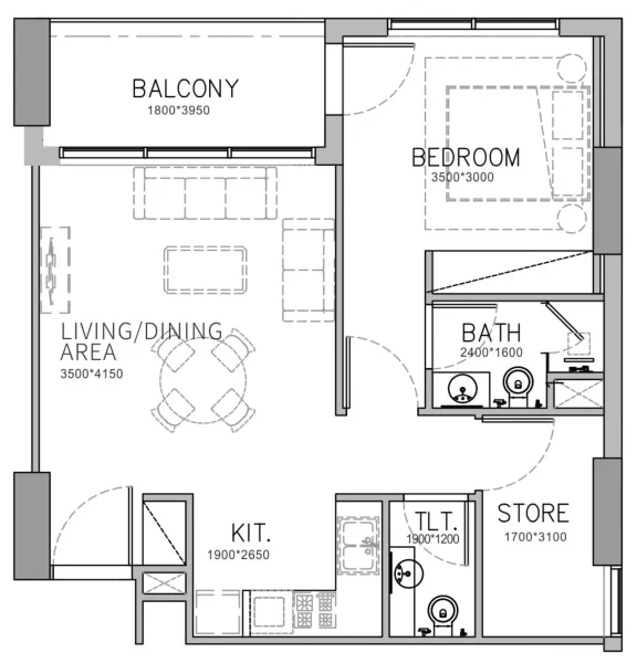 1.0 bedroom apartments - Stamn Yuni