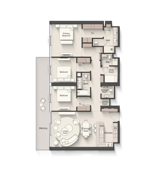 3.0 bedrooms apartments - The Meriva Collection