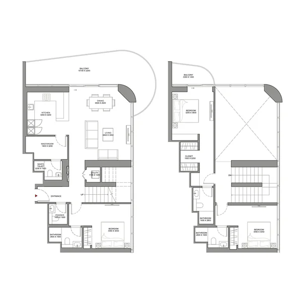 3 bedroom Duplex -  Sobha Aquamont