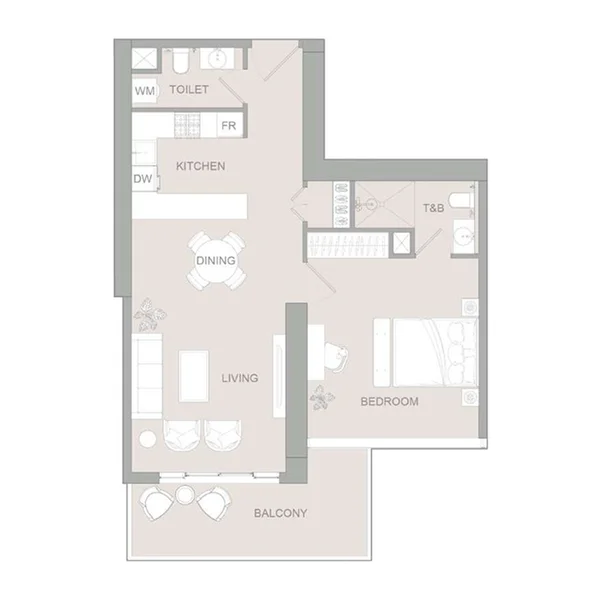 1 bedroom Apartments -  AUREL1A Residence