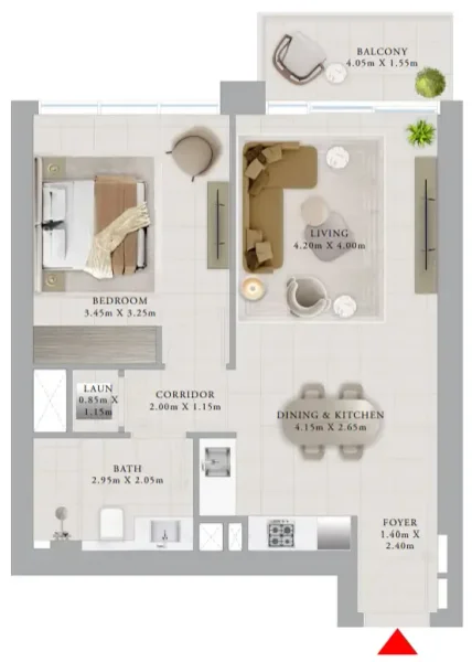 1.0 bedroom apartments - Valo