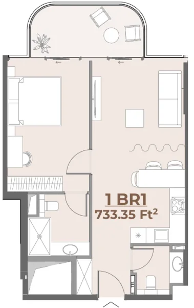 1.0 bedroom apartments - House of WELL 1 and 2
