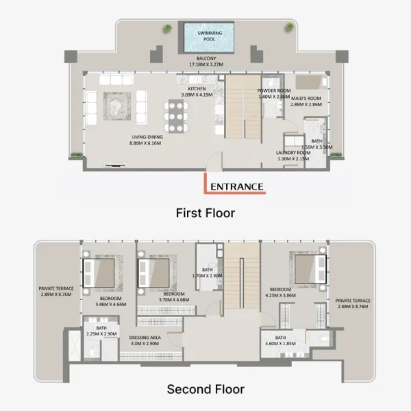 3.0 bedrooms apartments - Primero Residences