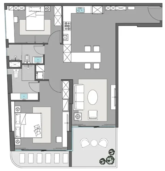 2.0 bedrooms apartments - Dreamlife Residences