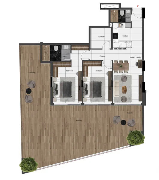 2.0 bedrooms apartments - Park Lane 2 by Heilbronn