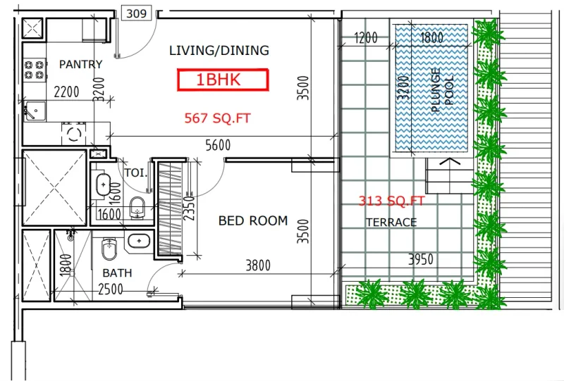 1.0 bedroom apartments - Coventry Residence