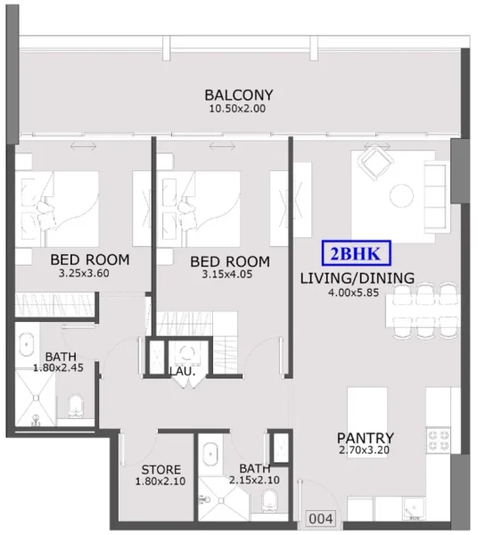 2.5 bedrooms apartments - Azra Residence
