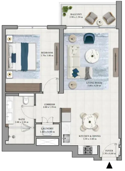 1.0 bedroom apartments - Grove Ridge