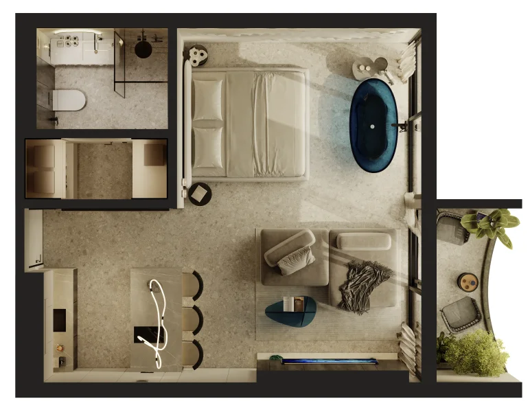 1.0 bedroom apartments - Manta Livin