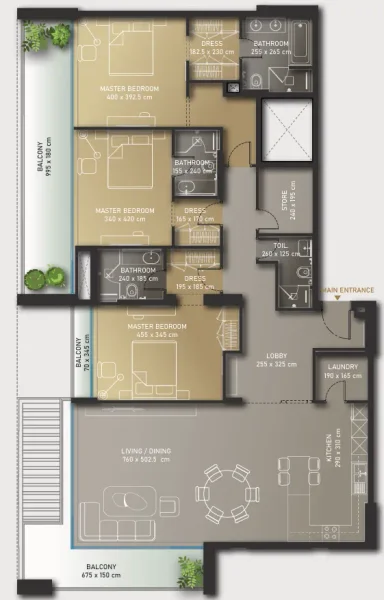 3.0 bedrooms apartments - Olaia Residences