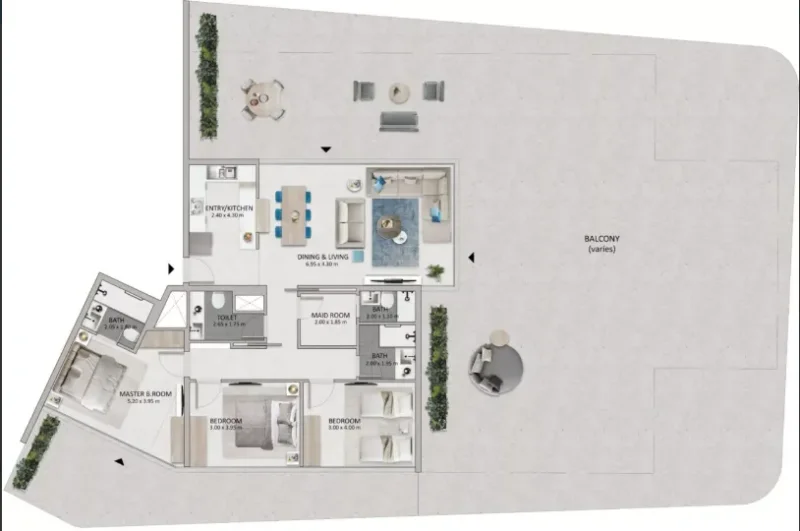 3.0 bedrooms apartments - Mayyas at The Bay