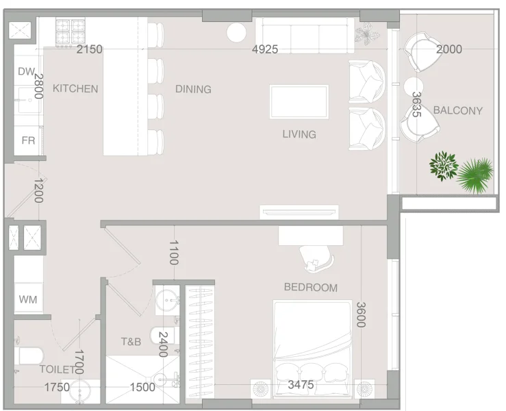 1.0 bedroom apartments - IR1DIAN Park 2
