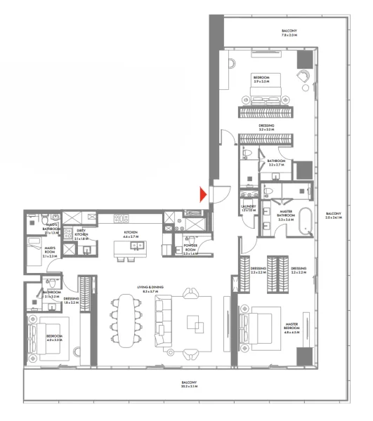 3.0 bedrooms apartments - W The Residences by Arada