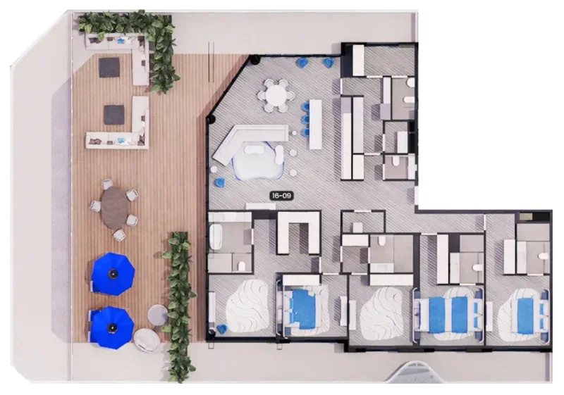 5.0 bedrooms apartments - Nikki Beach Residences