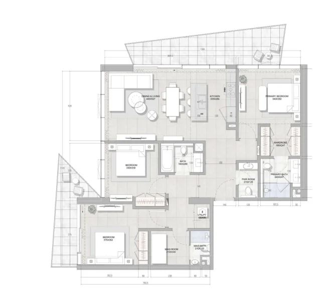 3.0 bedrooms apartments - Solera Downtown Mina