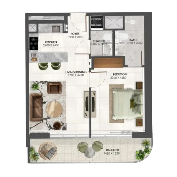 1.0 bedroom apartments - Enchante