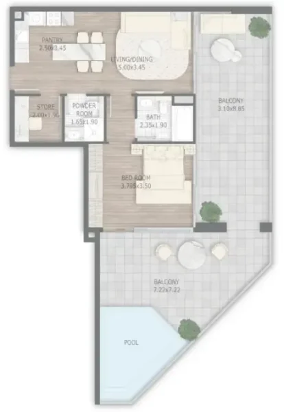 1.0 bedroom apartments - Stamn One