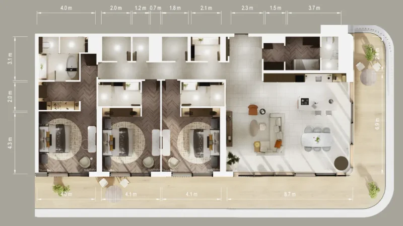 3.0 bedrooms apartments - The Arthouse