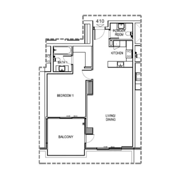 1.0 bedroom apartments - Damac Hills - Park Town