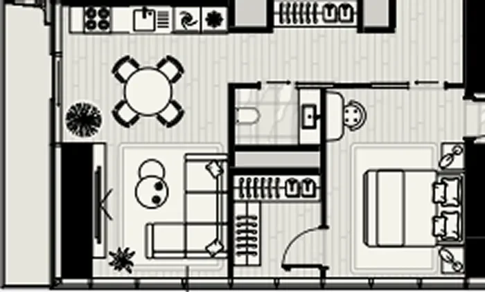 1.0 bedroom apartments - Iconic Tower