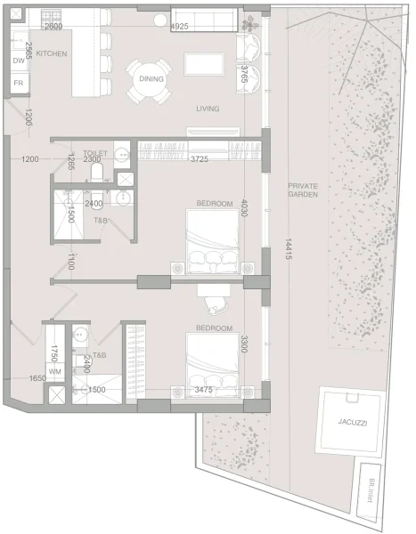 2.0 bedrooms apartments - IR1DIAN Park 2