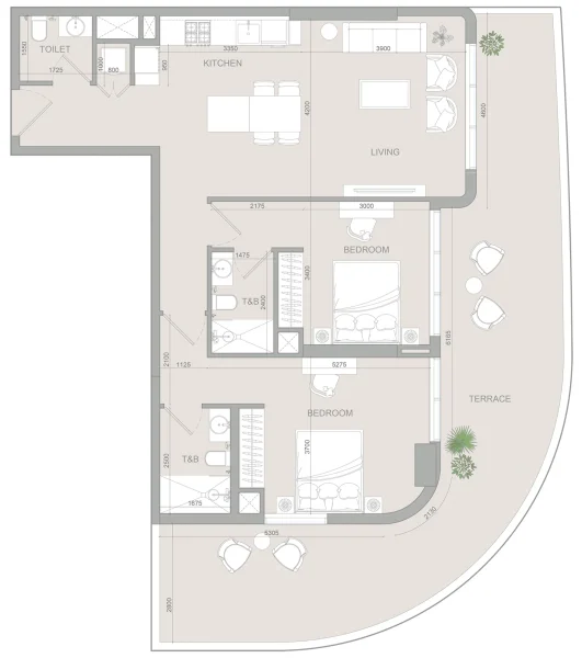 2.0 bedrooms apartments - S1LV1ANA Park