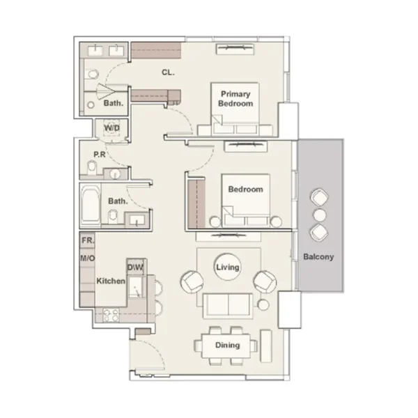 2.0 bedrooms apartments - The Highgrove