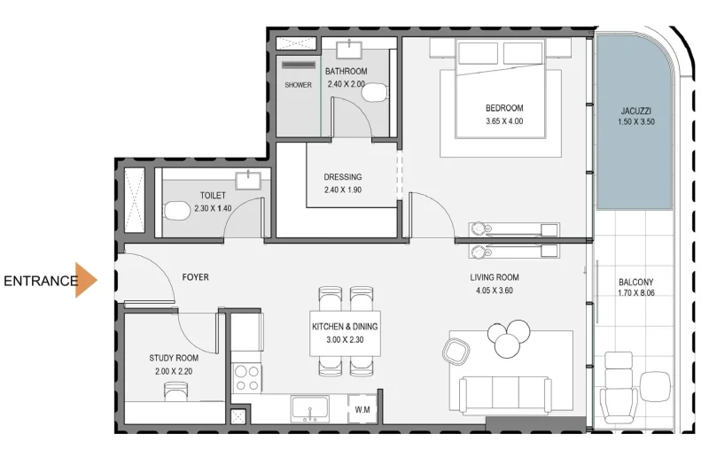 1.5 bedrooms apartments - Zen Lagoons by Sanzen