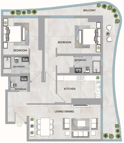 2.0 bedrooms apartments - One 678 Residences