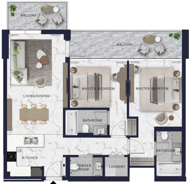 2.0 bedrooms apartments - DoubleTree by Hilton