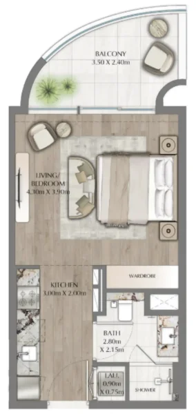 0.0 bedroom apartments - One Residence