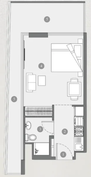 0.0 bedroom apartments - Elevia Residences 