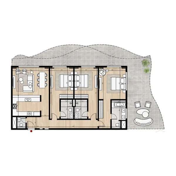 3.0 bedrooms apartments - Miraggio Phases 1 and 2