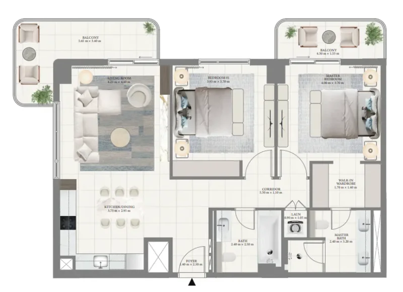 2.0 bedrooms apartments - Pier Point