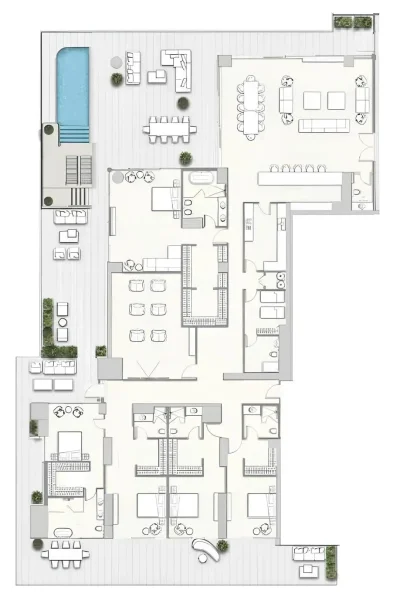 5.5 bedrooms penthouse - Fairmont Residences Solara Tower