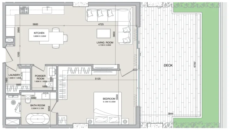 1.0 bedroom apartments - Isolana Residences