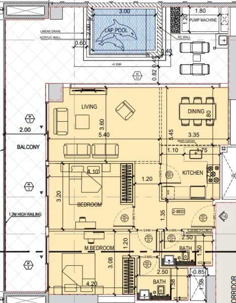 2.0 bedrooms apartments - Binghatti Amberhall
