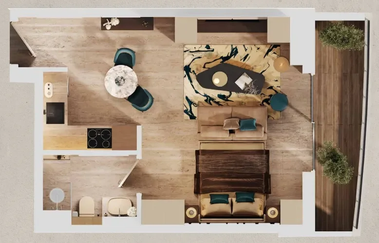 0.0 bedroom apartments - MAG 777