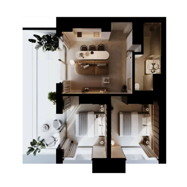 2.0 bedrooms apartments - PGD Aparthotel