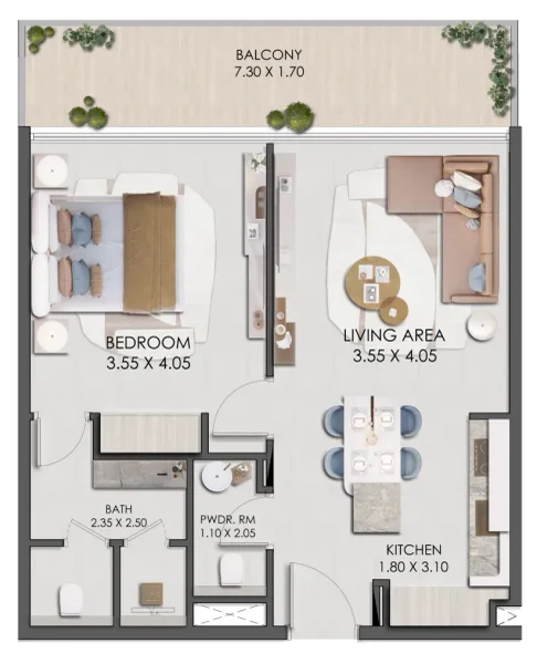 1.0 bedroom apartments - Legado by Prescott